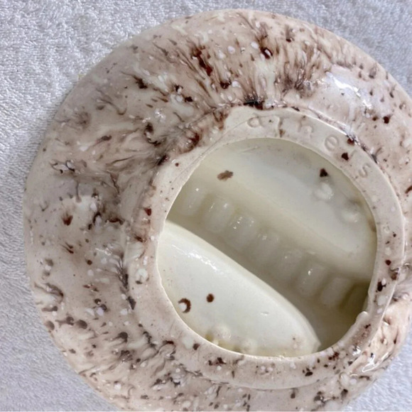 Vintage Arnels Ceramic Pottery Art Brown  Spotted Ashtray Trinket Dish - Picture 6 of 10